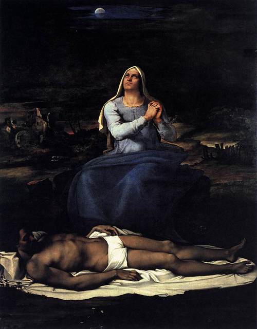 Señora dando gracias