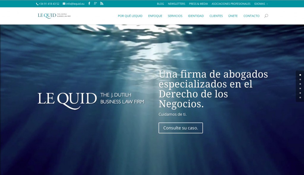 Diseño de página web para LeQuid