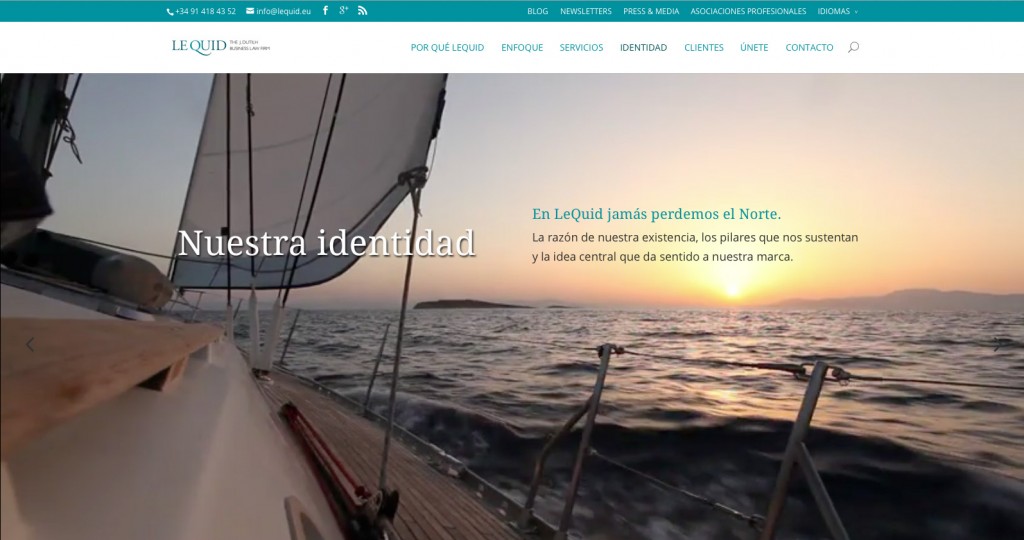 Diseño web página web para LeQuid