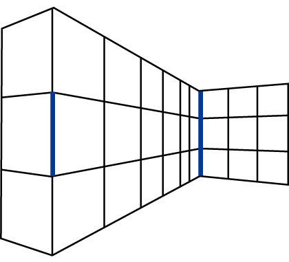 ¿Cuál de las dos líneas azules es mayor?